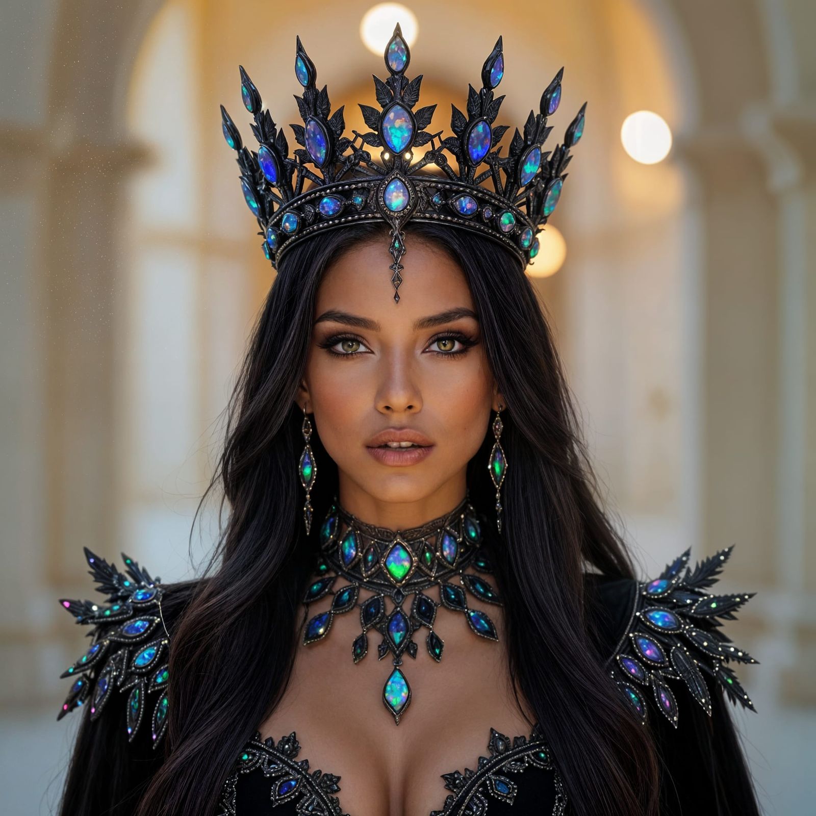 Akasha Vampire Queen with Obsidian Crown