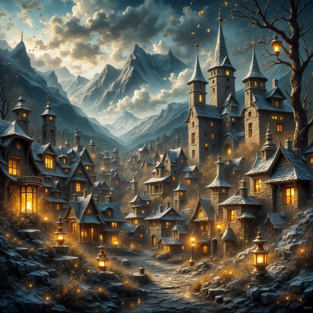 Whimsical Chocolate City with Edible Trees and Streets