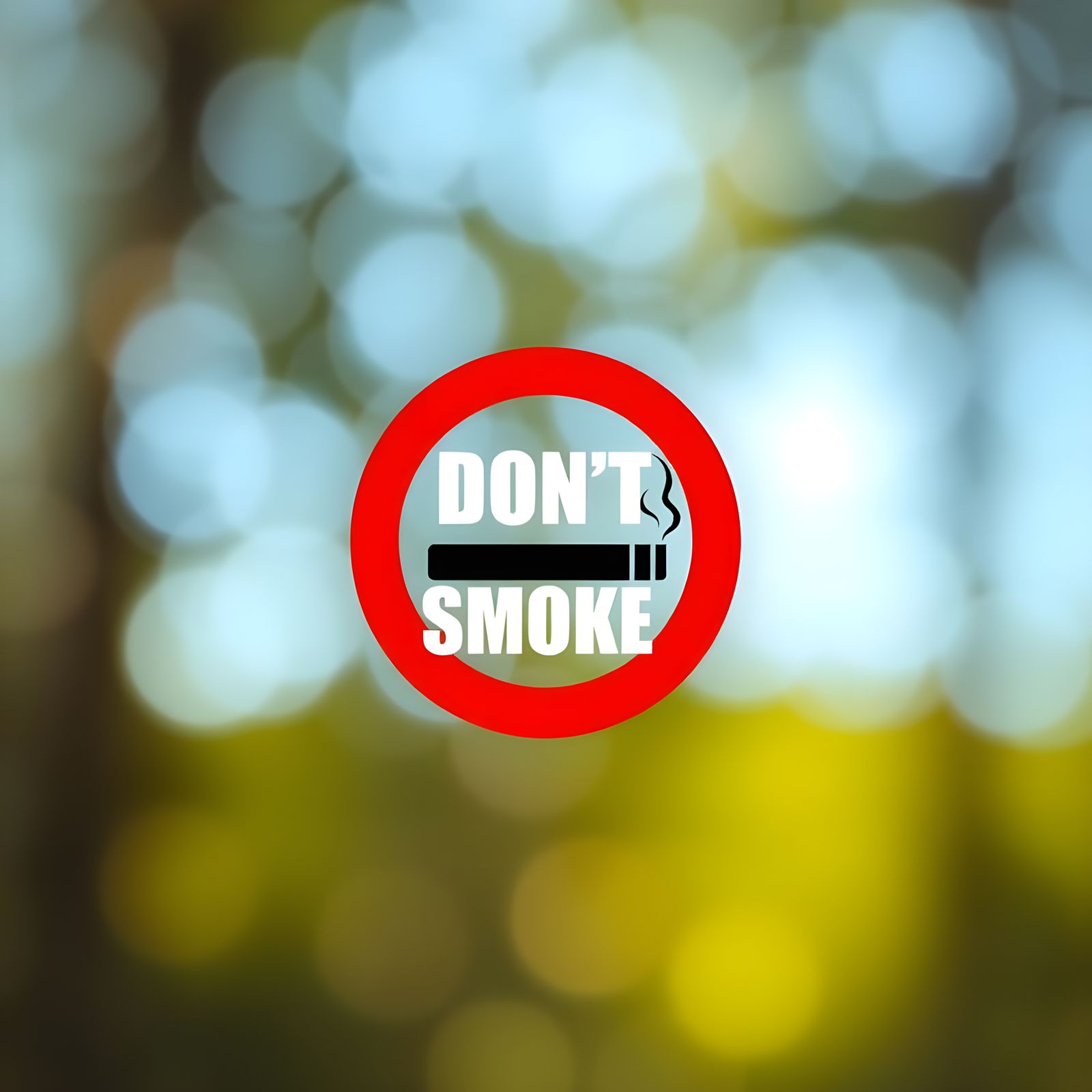 Don't Smoke Logo in Professional Photography Style