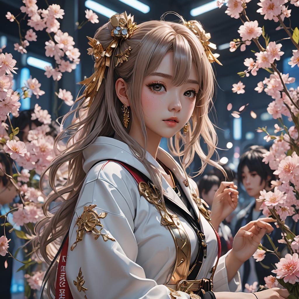 Detailed 3D Anime K-pop Art in 8K