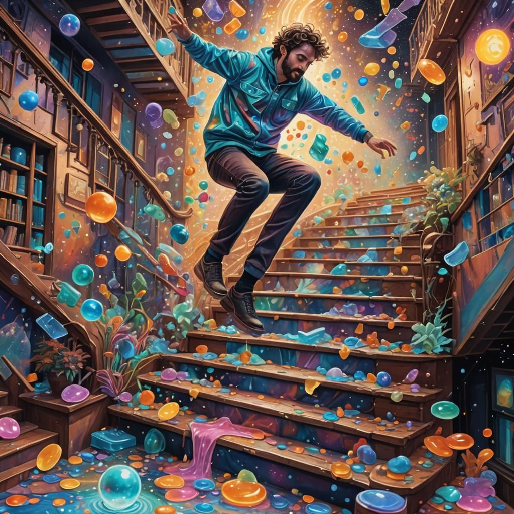 Man Trips on Soap: Holographic Cosmic Illustration