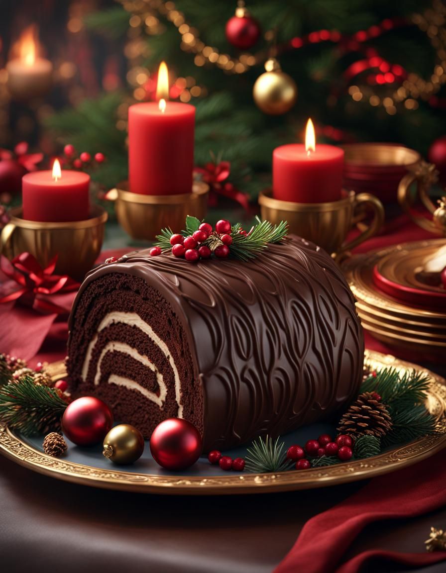 AI Cakes Ltd presents their luxury yule log for 2023