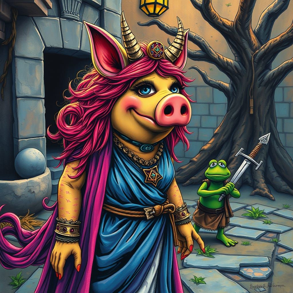 Mythical Muppet Minotaur Sniffs Out Danger