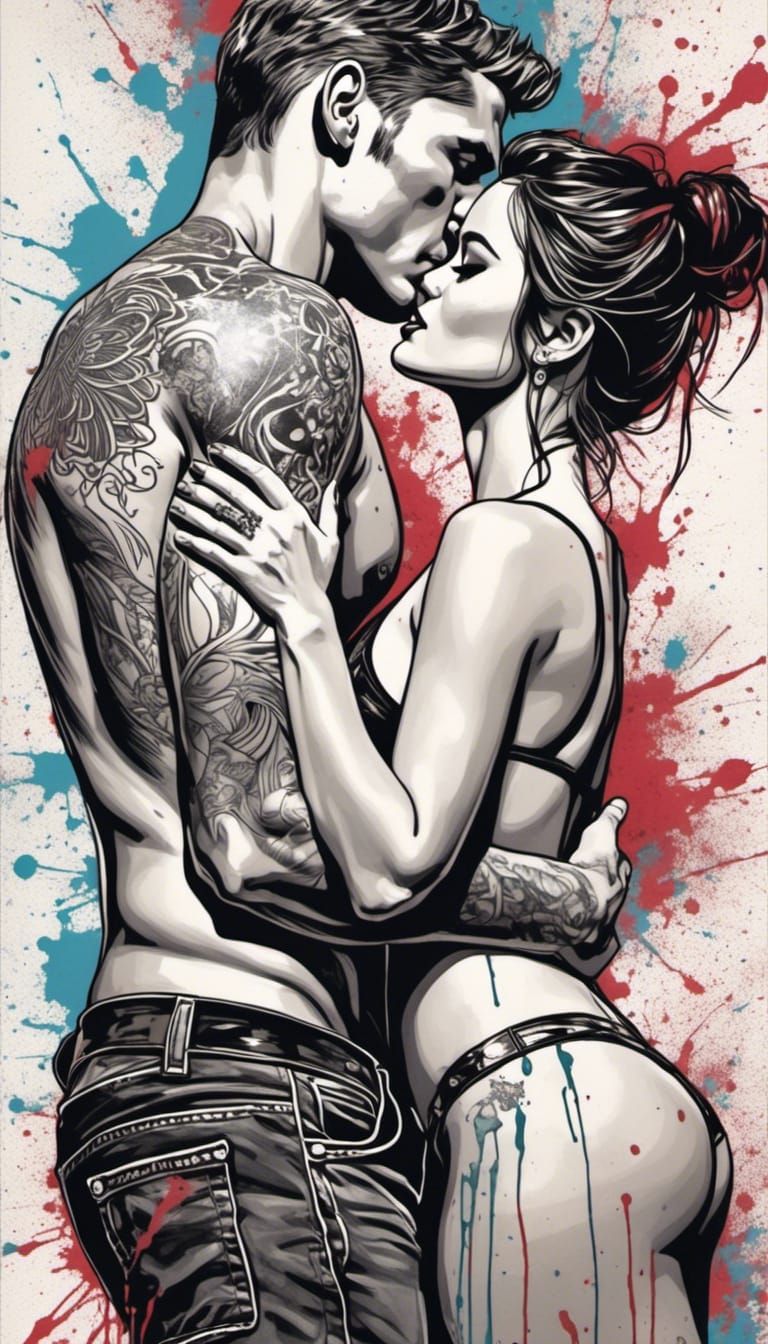 Tattooed Lovers: Dark Romance Novel Cover Art