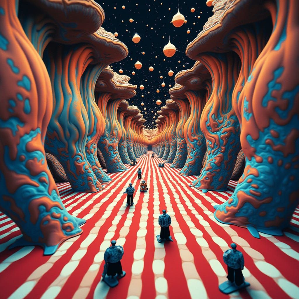 Mesmerizing Optical Illusion in Vibrant Colors