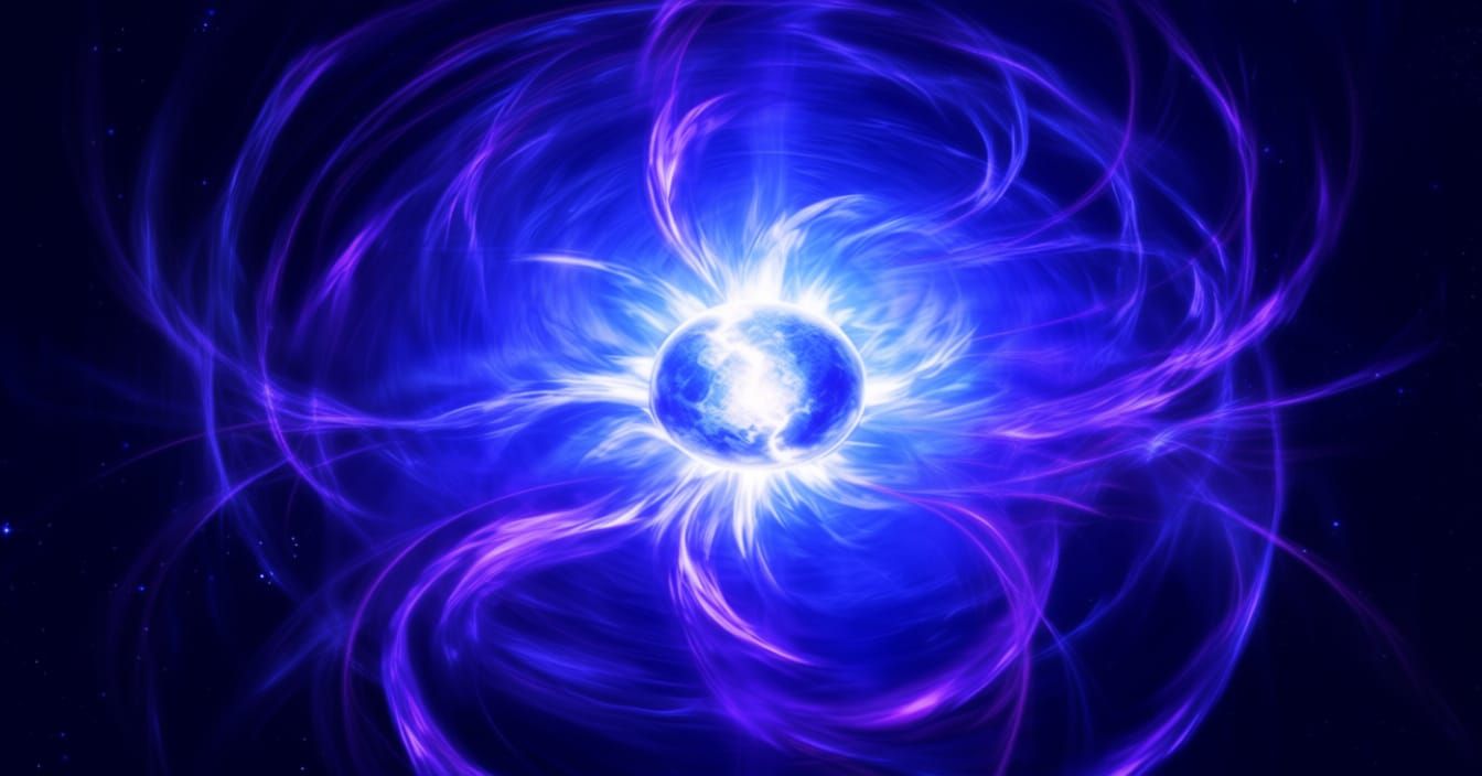 Vibrant Blue and Violet Magnetar Plasma Fields