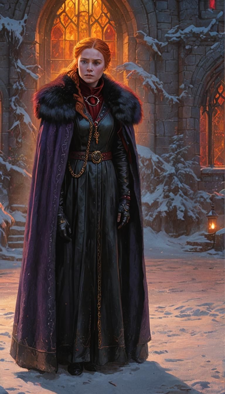 Dark Fantasy Portrait in Winterfell Castle