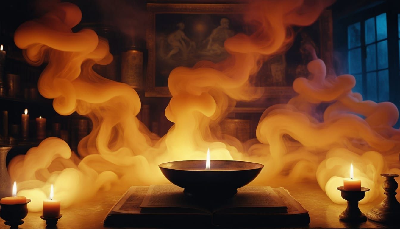 Vibrant Abstract Laboratory Scene in Whimsical Style