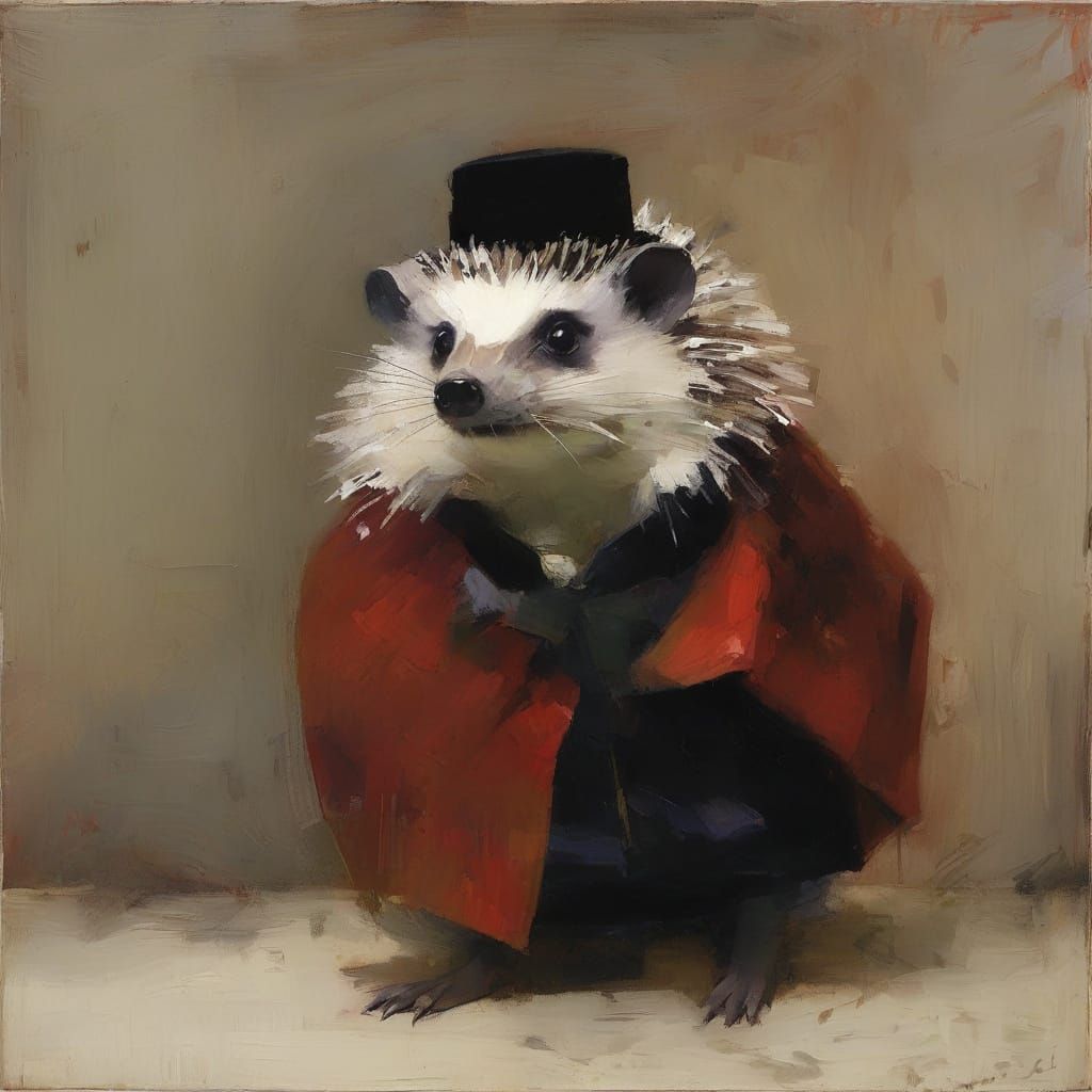 Vampire Hedgehog Halloween Costume in Bold Style