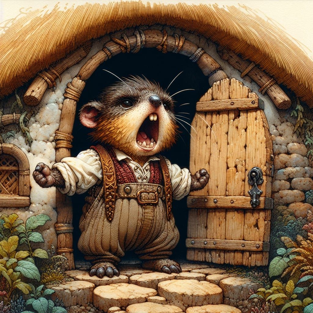 Fantasy Hyrax in Medieval Fury