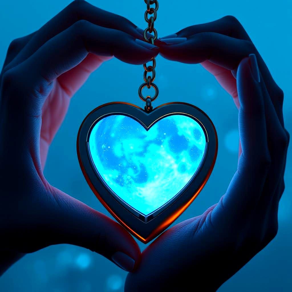 Lovers Under Blue Moon: Detailed Fantasy Art