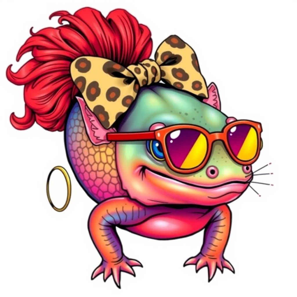 “Extra” Personality Axolotls Emoji