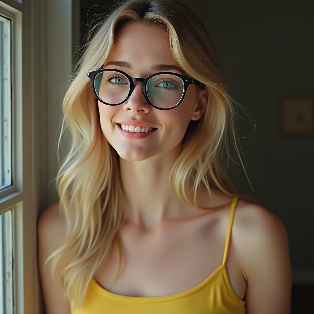 Delicate Finland Woman in Warm Golden Light