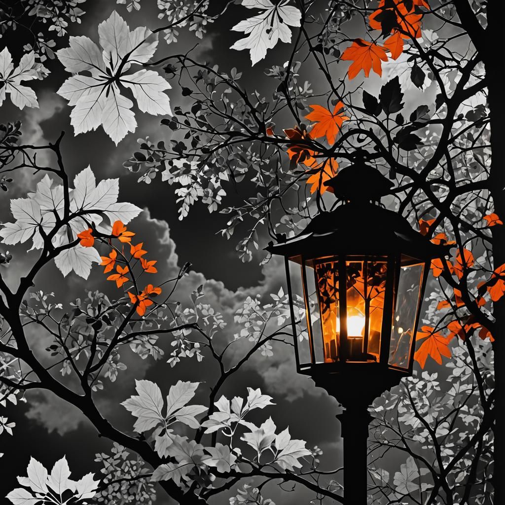 Man Ray Inspired Photogram of Layered Foliage