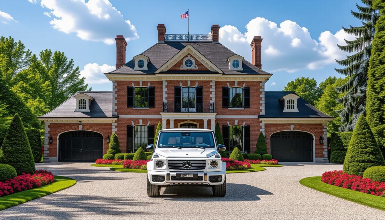 Victorian Chateau with Mercedes AMG G 63 in Monet Style