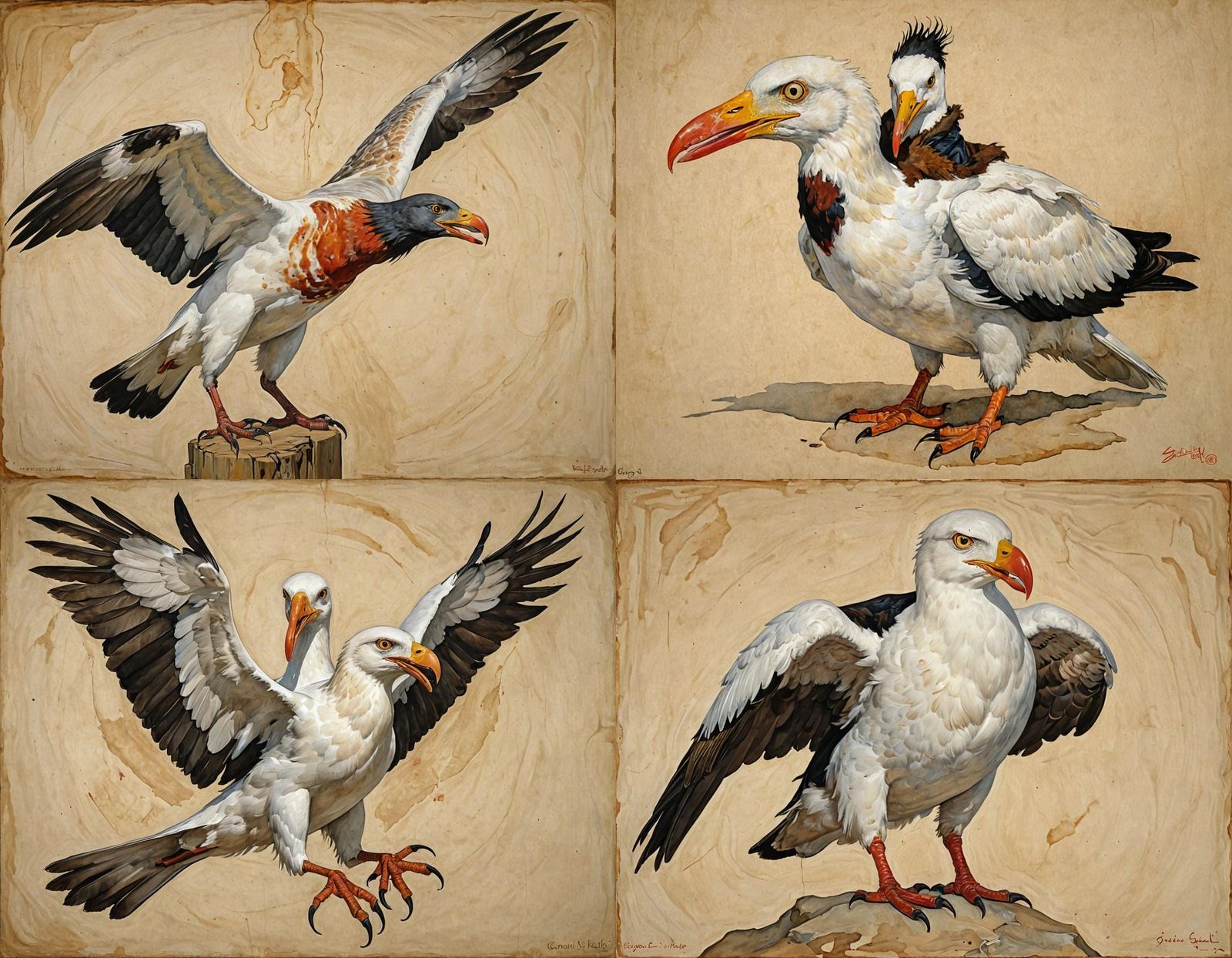 Grotesque Hybrid Creature Inspired by Expressionism