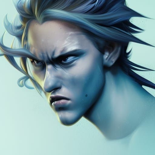 Hyperrealistic Portrait in Splash Art Style