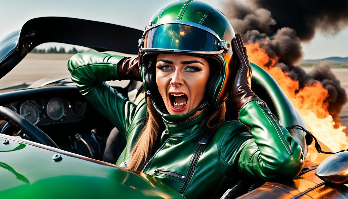 Fiery Crash: A Woman's Terror in Leather and Flame