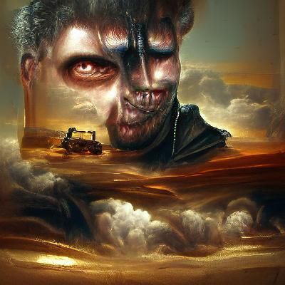 Sinister Mad Max Portrait in Biblical HD Style