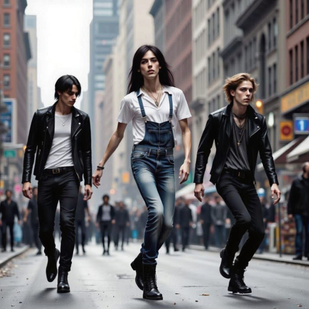 Street Dancer with Mick Jagger & David Bowie in Manhattan