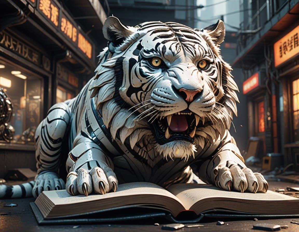 Saber-Toothed Tiger Emerges from Scientific Book