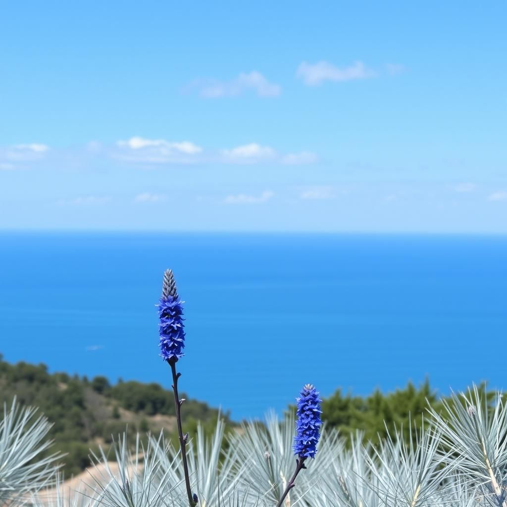 Monochromatic Blue Abstract Composition