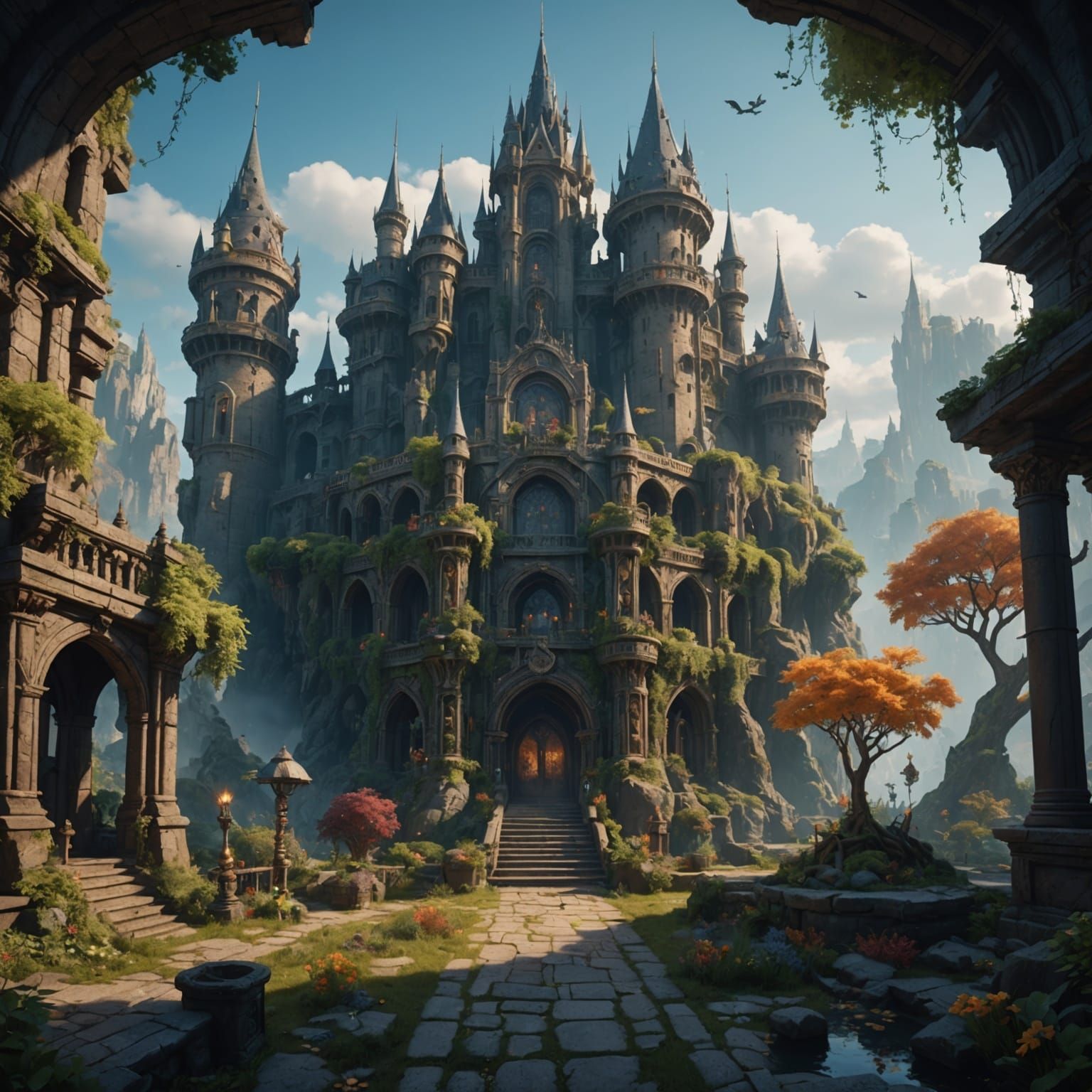 Fantastical Matte Painting in Deep Color