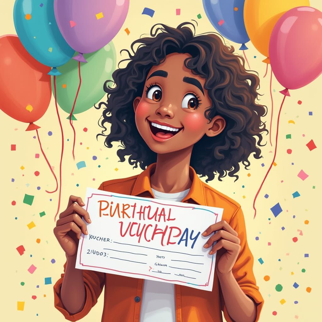 Whimsical Birthday Voucher Surprise