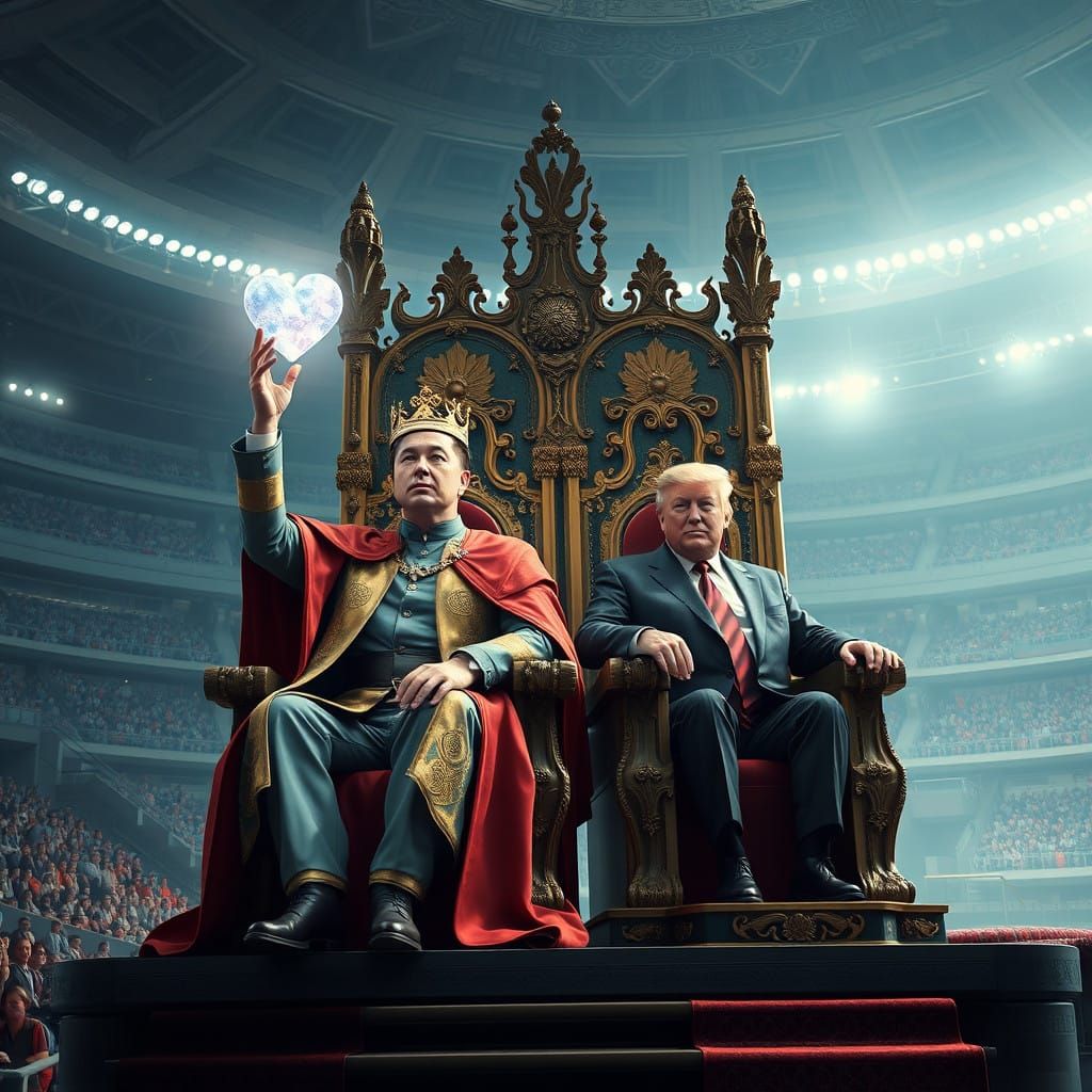 Regal Visionaries Offer Glowing Heart to the Heavens in a Fa...