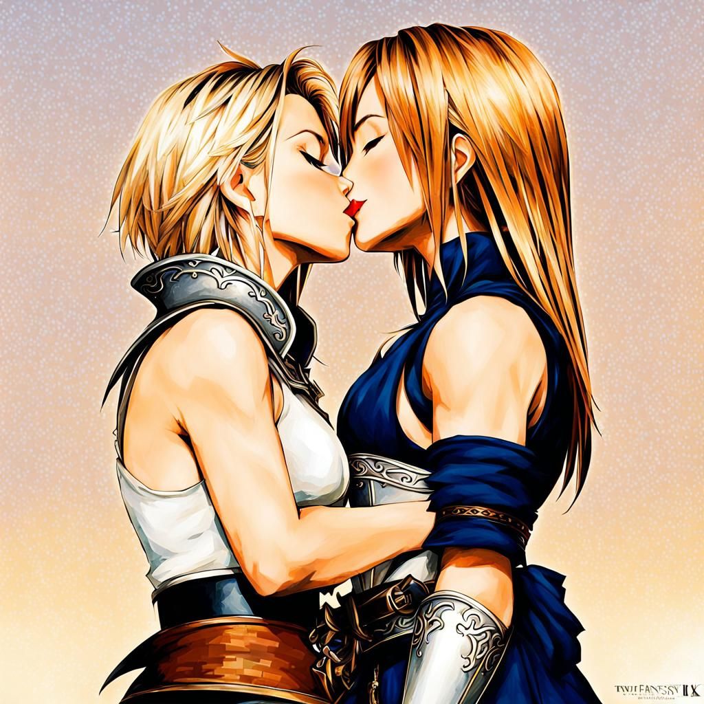 Romantic Kiss in Final Fantasy IX Style