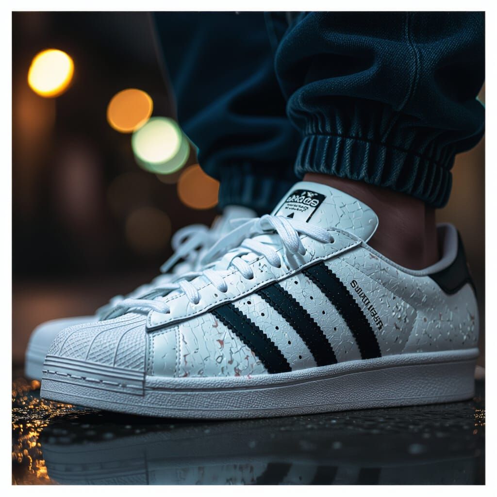 Adidas Superstar Shoes: Gritty Realism Close-Up