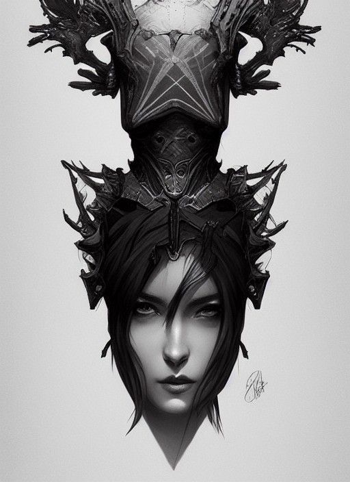 Libra Zodiac Sign in Obsidian Armor