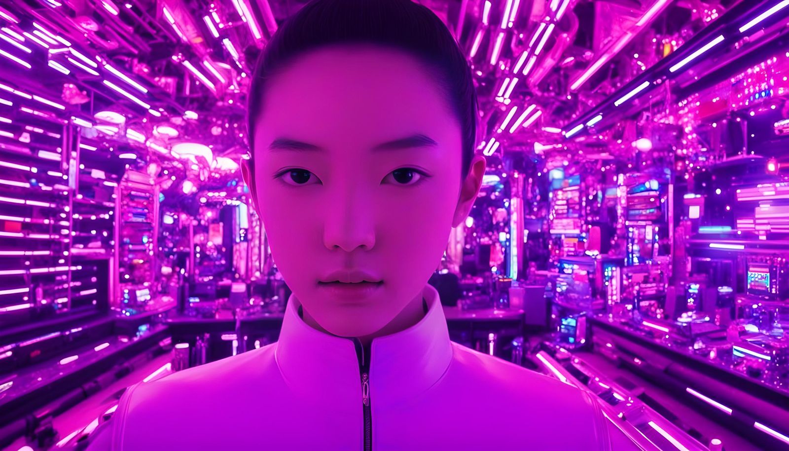 Neo-Tokyo Rave: Glitch Art in Quantum Tech Style