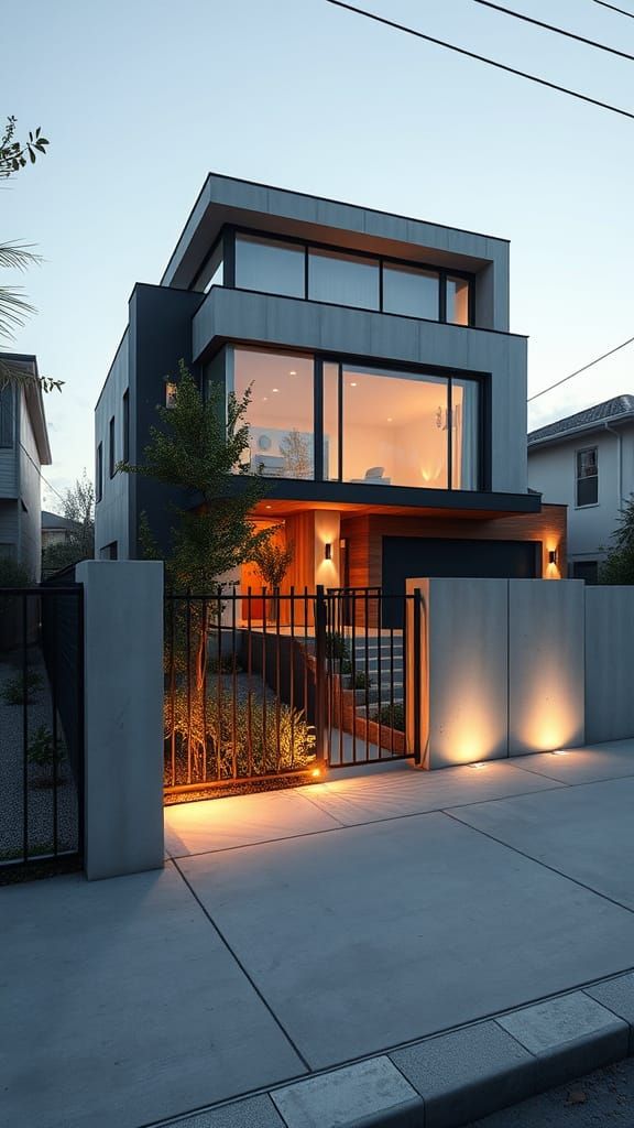 Modern Two-Story House with Clean Architectural Lines