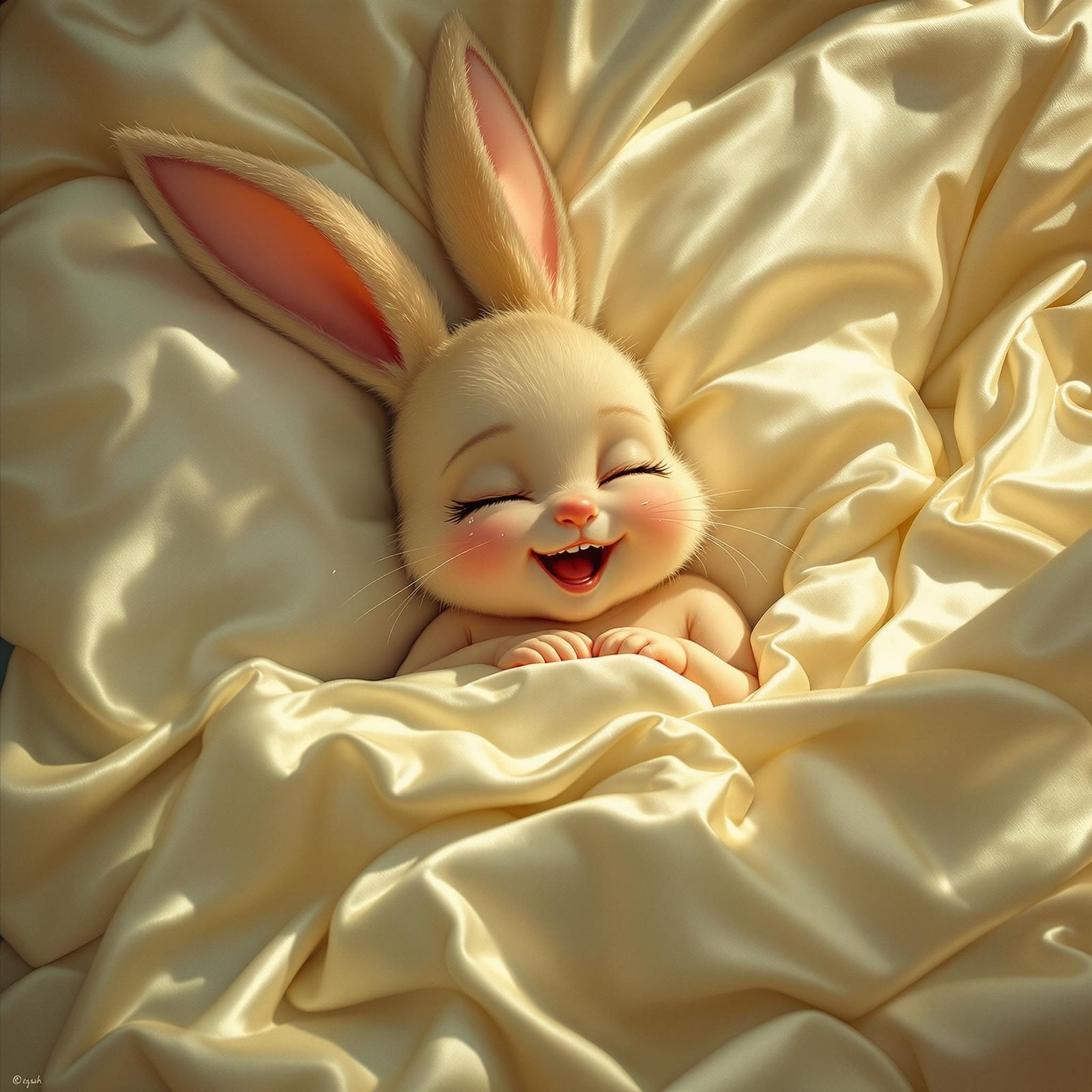 Sprawled languidly on rumpled satin sheets, the bunny’s lithe, chocolate-brown form is seized by a silent, deep-bellied ...