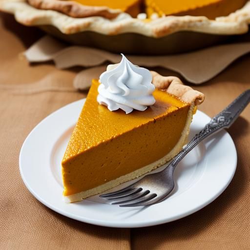 Delicious Pumpkin Pie in Sharp Focus