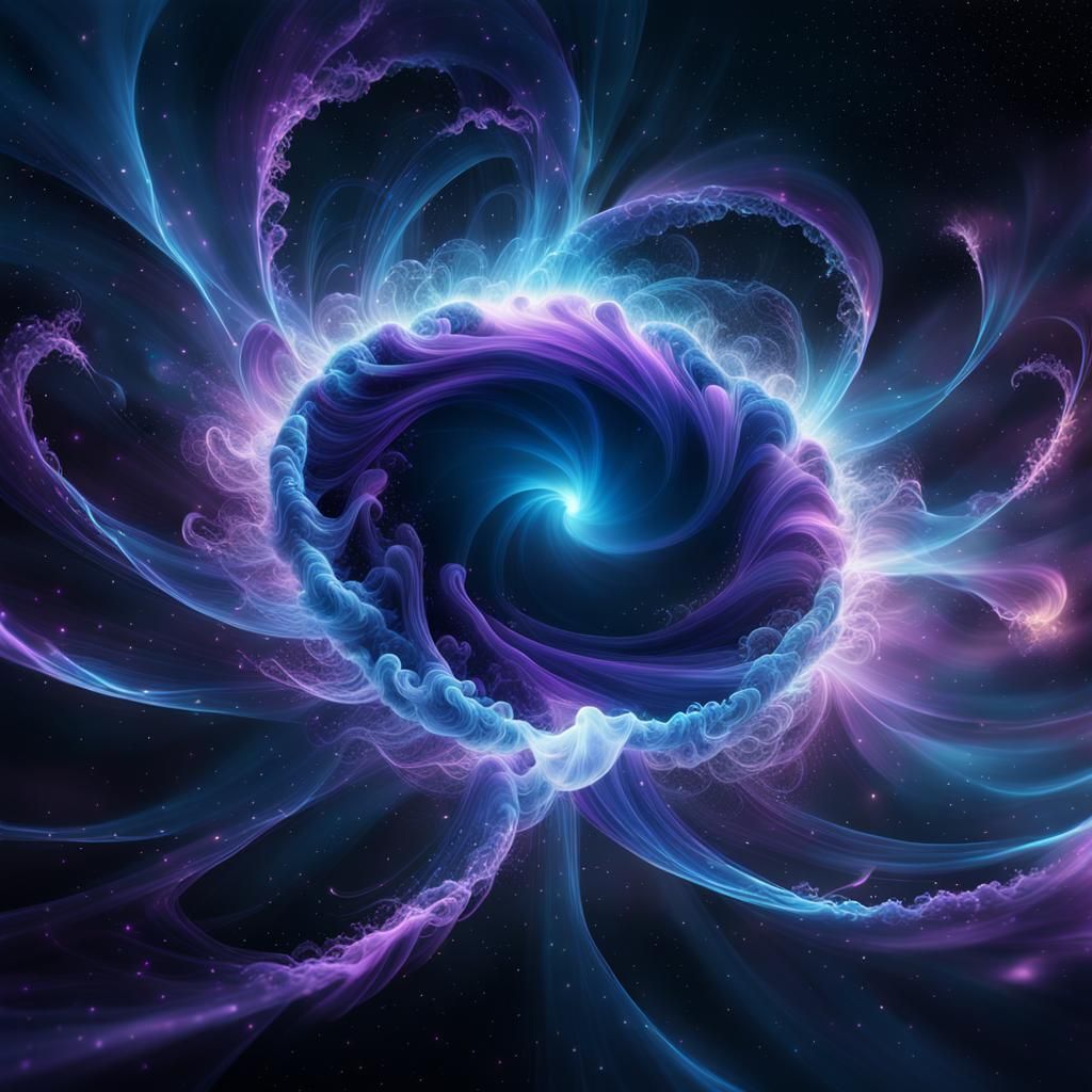 Surreal Photon Particle in Dreamlike Space