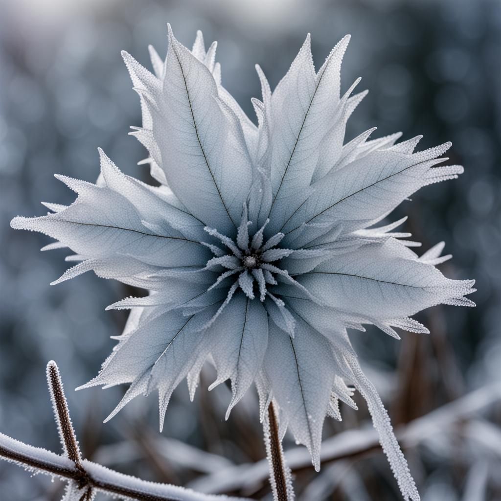 Delicate Jack Frost Flower Formation