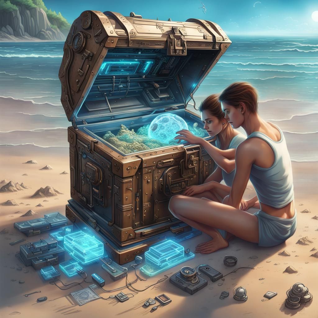 Couple Finds Cyberpunk Treasure on Beach