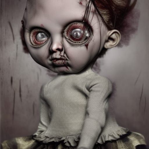 Horrific Dark Academia Medical Doll: Demonic Possession