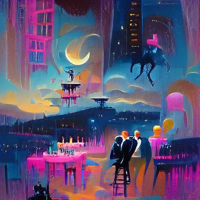 🌃 🕴♟🥂 by Greg Rutkowski gouache