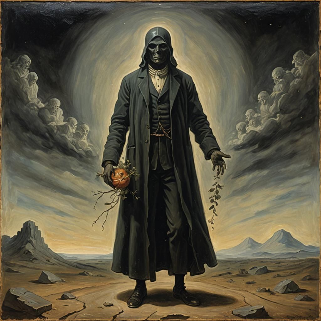 Humanity Spirit in Surreal Oil Painting