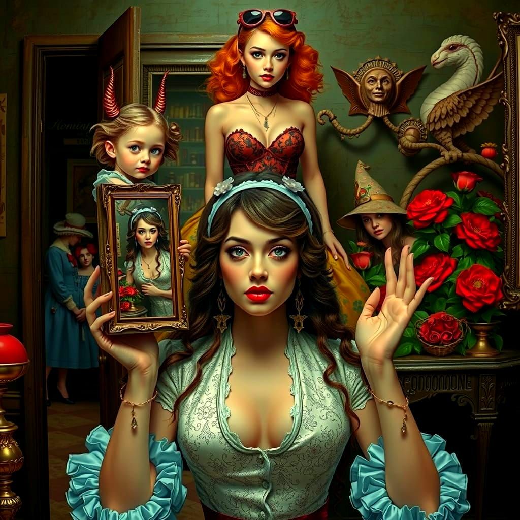 Alice in Wonderland: Hyperrealistic Journey Through the Look...