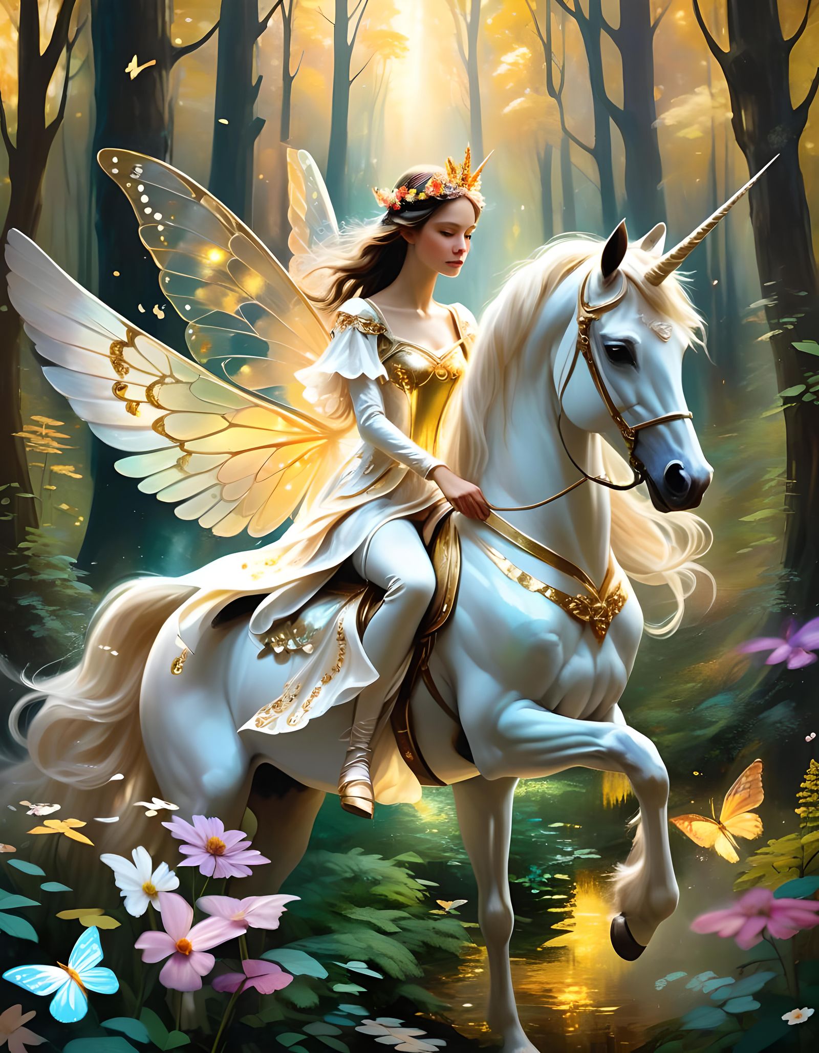 Celeste with her Unicorn