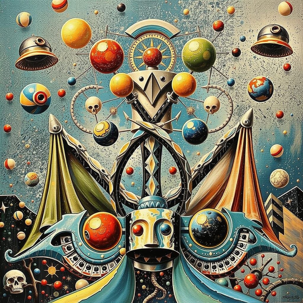 Vibrant Fractal Dreamscape in Deep, Dark Colors