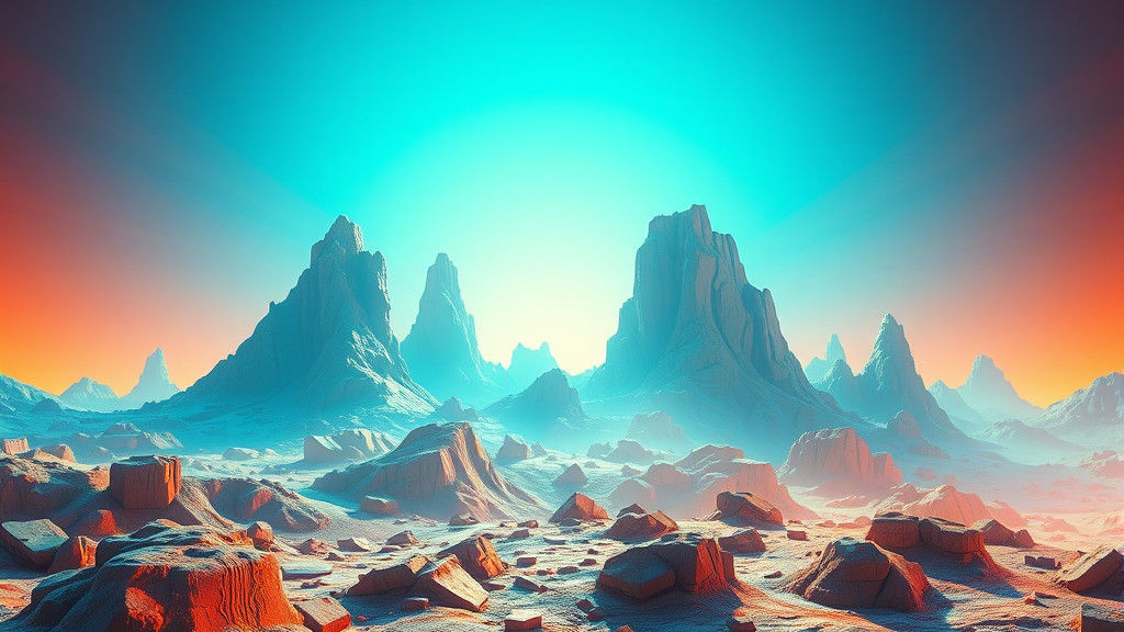 Electric Alien Landscape in 4K Resolution