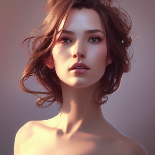 Detailed Portrait of a Beautiful Girl