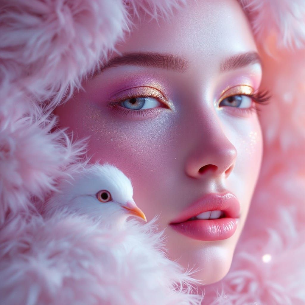 Ethereal Arctic Beauty in Icy Hues