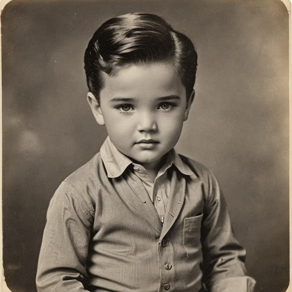 Elvis Presley as a Child: AI-Generated Image