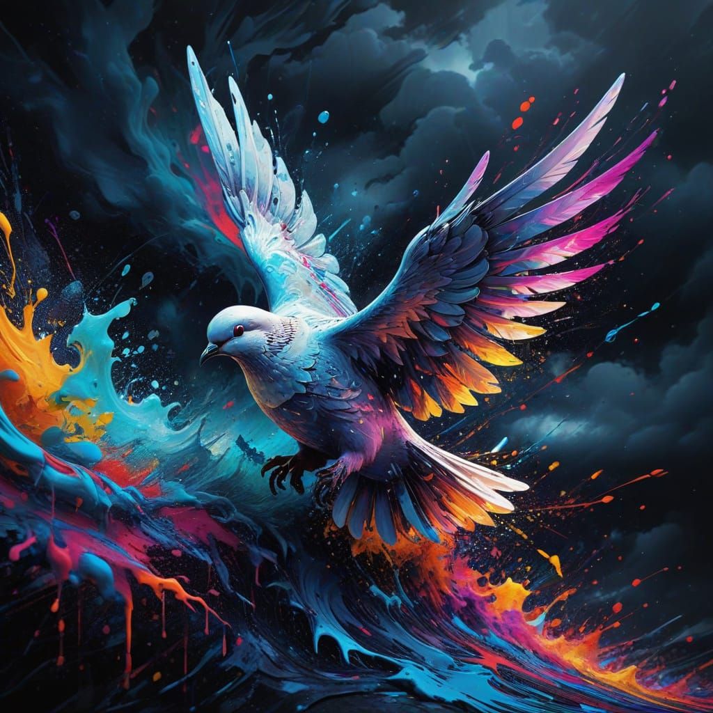 Stormy Skies Give Way to Hopeful Dove